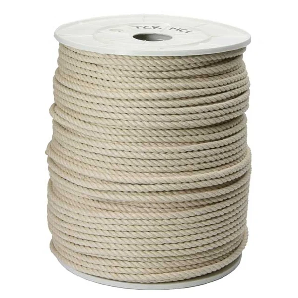 1/4" Twisted Cotton Rope (600')
