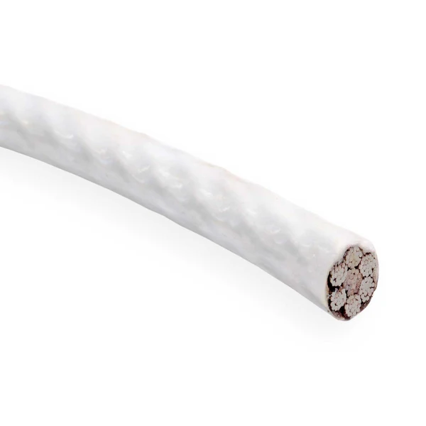 3/16" 7x19 White Vinyl-Coated Aircraft Cable - Galvanized IPS | Linear Foot
