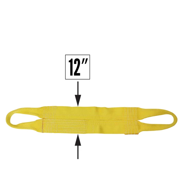 Nylon Lifting Sling - Continuous Eye Wide - 12" x 8' - 2-ply