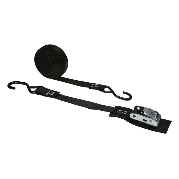1" x 4' Cam Strap w/ S-Hook & Wear Pad