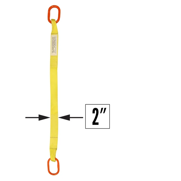 2"x18' (2 ply) Single Leg Nylon Sling w/ Master Link Both Ends