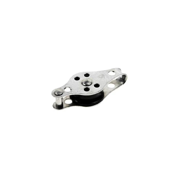 Tear Drop Pulley Block w/ Bottom Pin & Nylon Sheave 1/4" x 1"