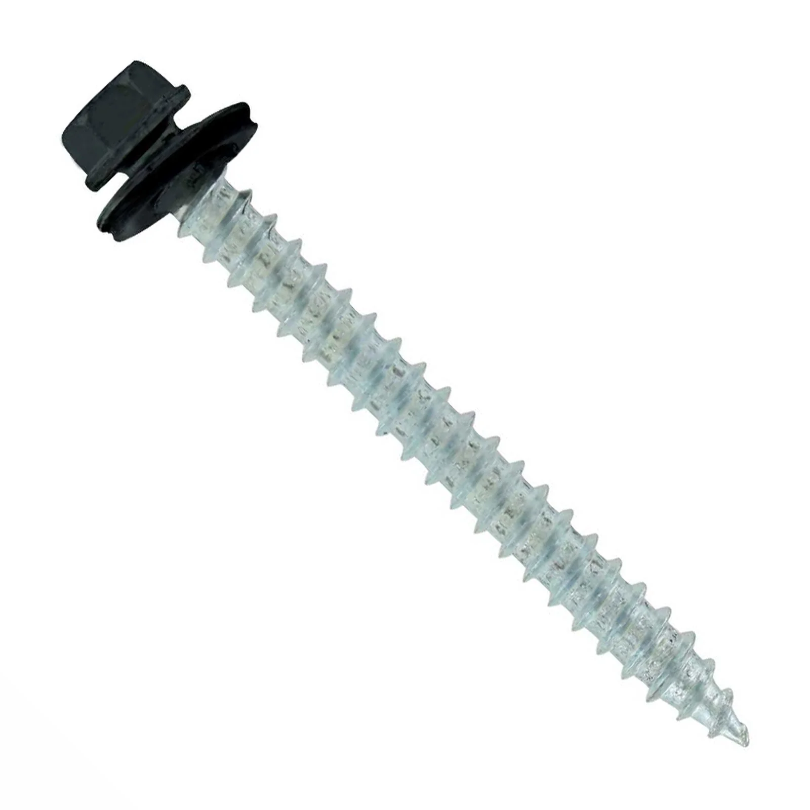 ST Fastening #14 x 2-1/2" Type 17 Woodbinder Metal Roofing Screw - Black, Pkg 250