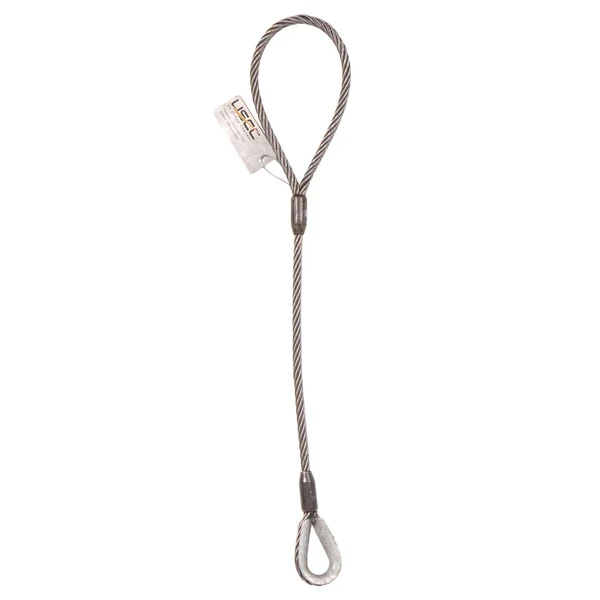 3/8" x 4' Standard Eye & Thimble Wire Rope Sling