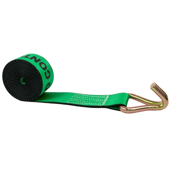 3" X 40' Winch Strap with Wire Hook | Green