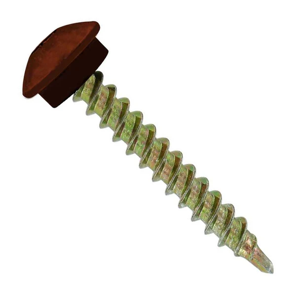 ST Fastening #10 x 1-1/2" Eclipse Woodbinder Metal Roofing Screw - Brown, Pkg 250