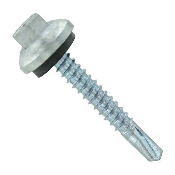 ST Fastening #12 x 1-1/2" ZXL Steelbinder Self-Drilling Metal Roofing Screw - Electro-Galvanized, Pkg 250