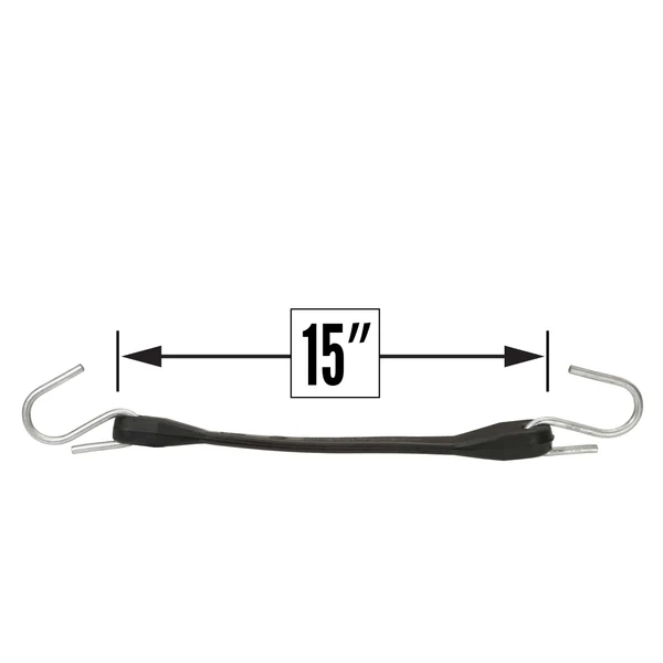 15" Rubber Tarp Straps (Box of 50) - Natural Rubber