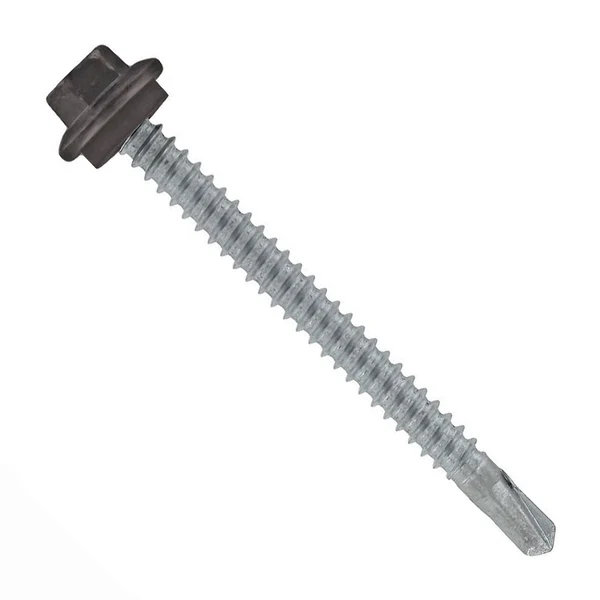 ST Fastening #12 x 2-1/2" Self-Drilling Maxx Steelbinder Metal Roofing Screw, Hex Washer Head - Charcoal Gray, Qty. 250