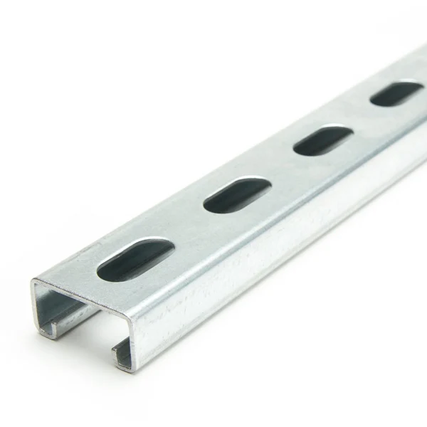 1-5/8" x 13/16" Strut Channel with Short Slots 2 ft. - Aluminum