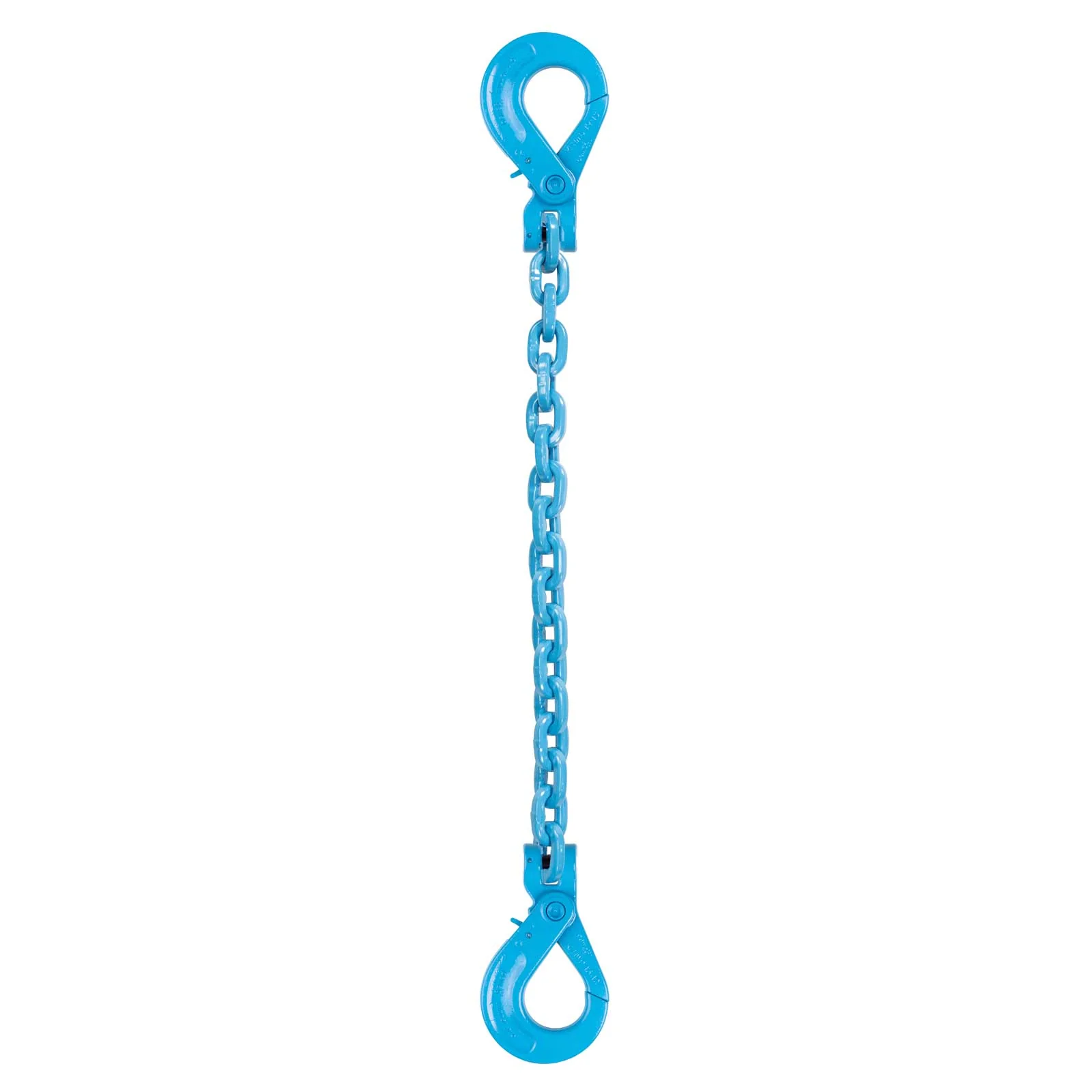 9/32" x 6' Pewag Single Leg Chain Sling w/ Self-Locking & Self-Locking Hooks - Grade 120