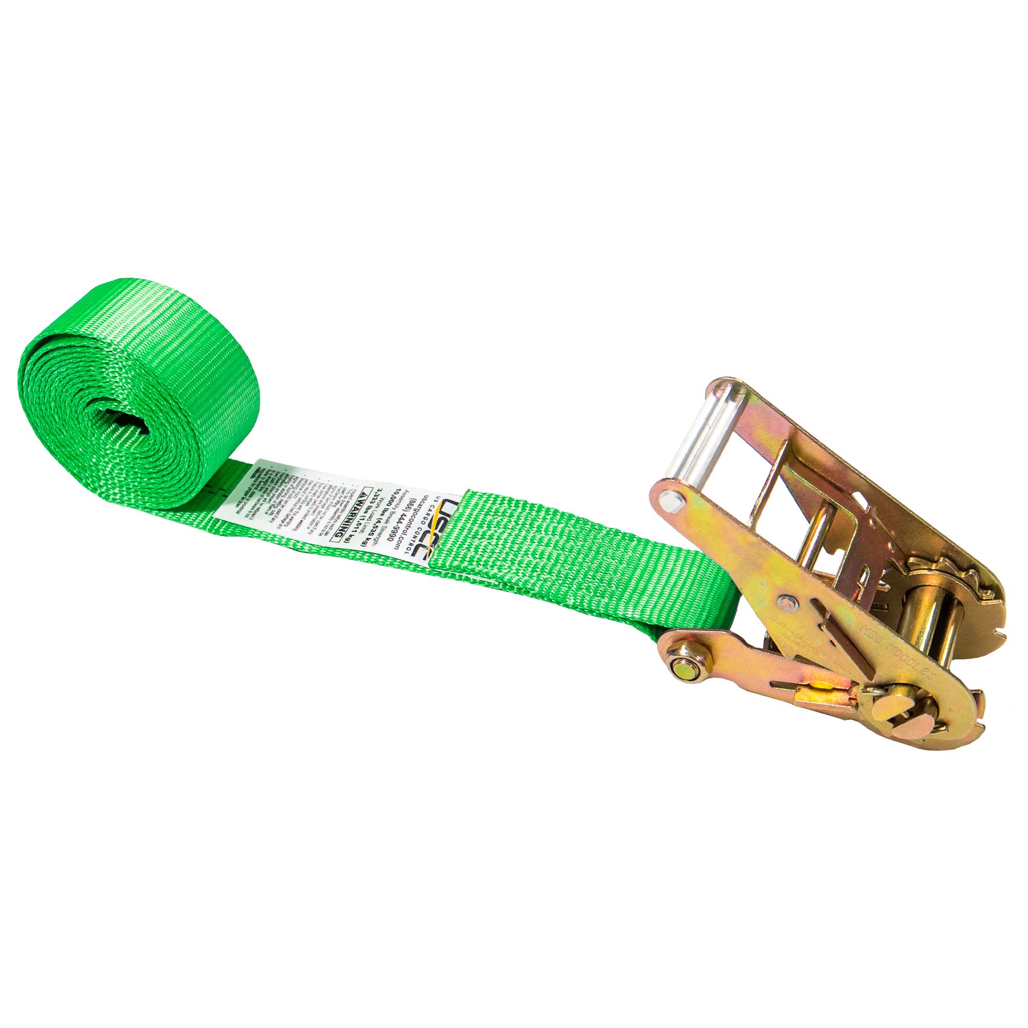 2" x 20' Heavy-Duty Endless Ratchet Strap | Green