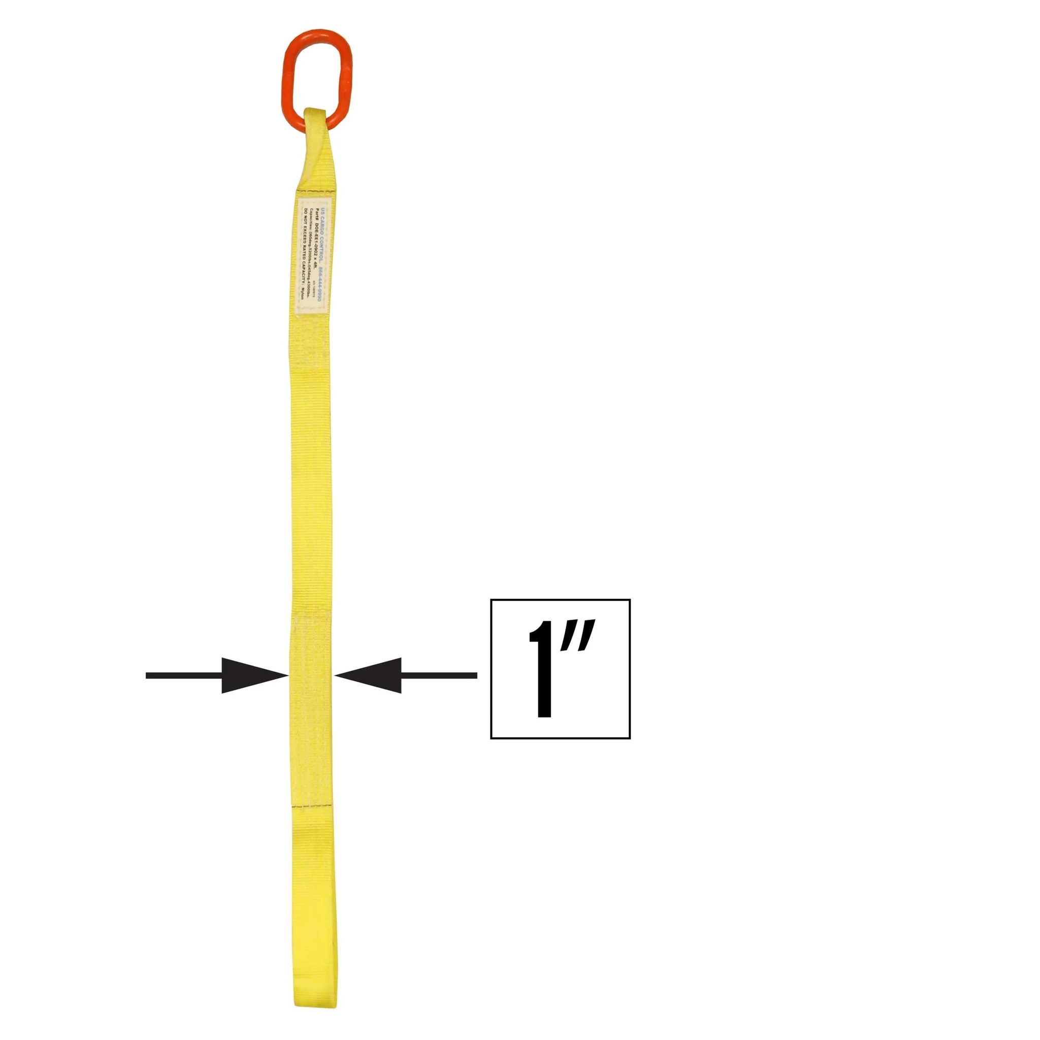 1"x8' (1 ply) Single Leg Nylon Sling w/ Master Link & Sewn Loop