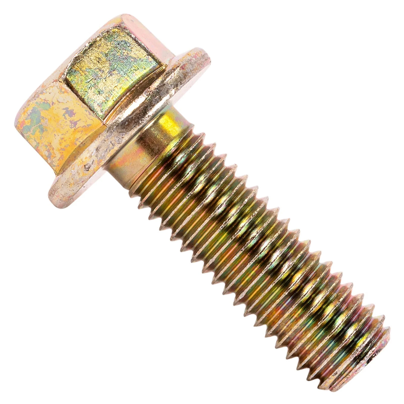 5/8" x 2" Conquest Grade 8 Non-Serrated Flange Bolt - Zinc Yellow