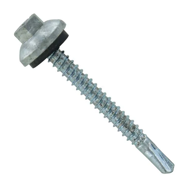 ST Fastening #12 x 2" ZXL Steelbinder Self-Drilling Metal Roofing Screw - Electro-Galvanized, Pkg 250