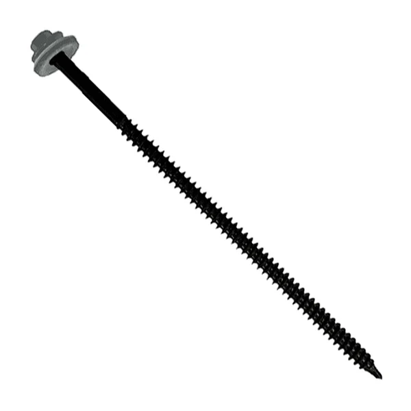 ST Fastening #12 X 5" InsulDrill Metal Roofing Screw - Light Gray, Pkg 100