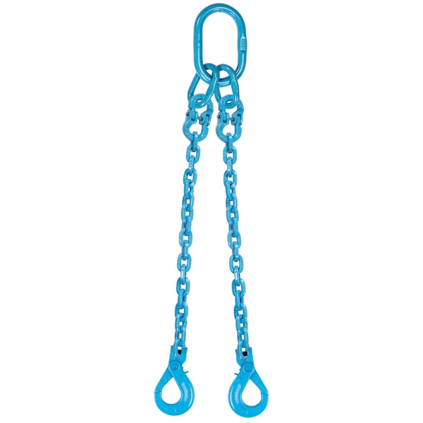 9/32" x 8' Pewag 2 Leg Chain Sling w/ Self-Locking Hooks - Grade 120