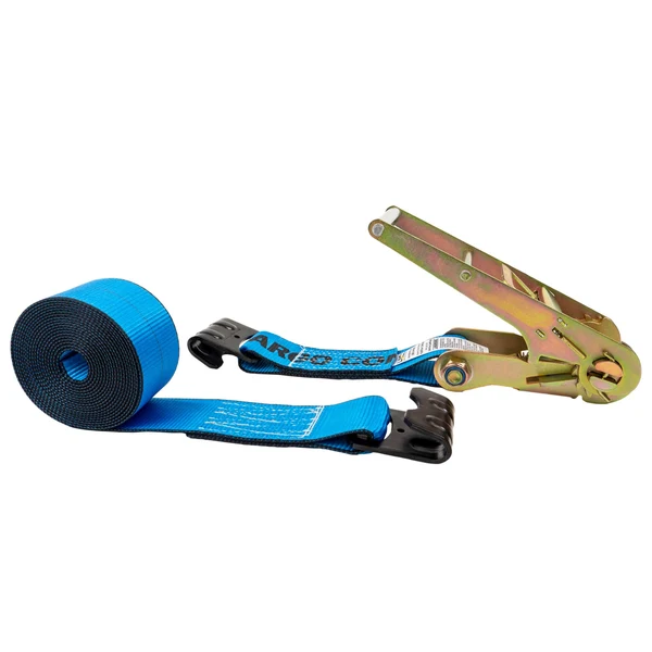 3" x 27' Ratchet Strap with Flat Hooks | Blue