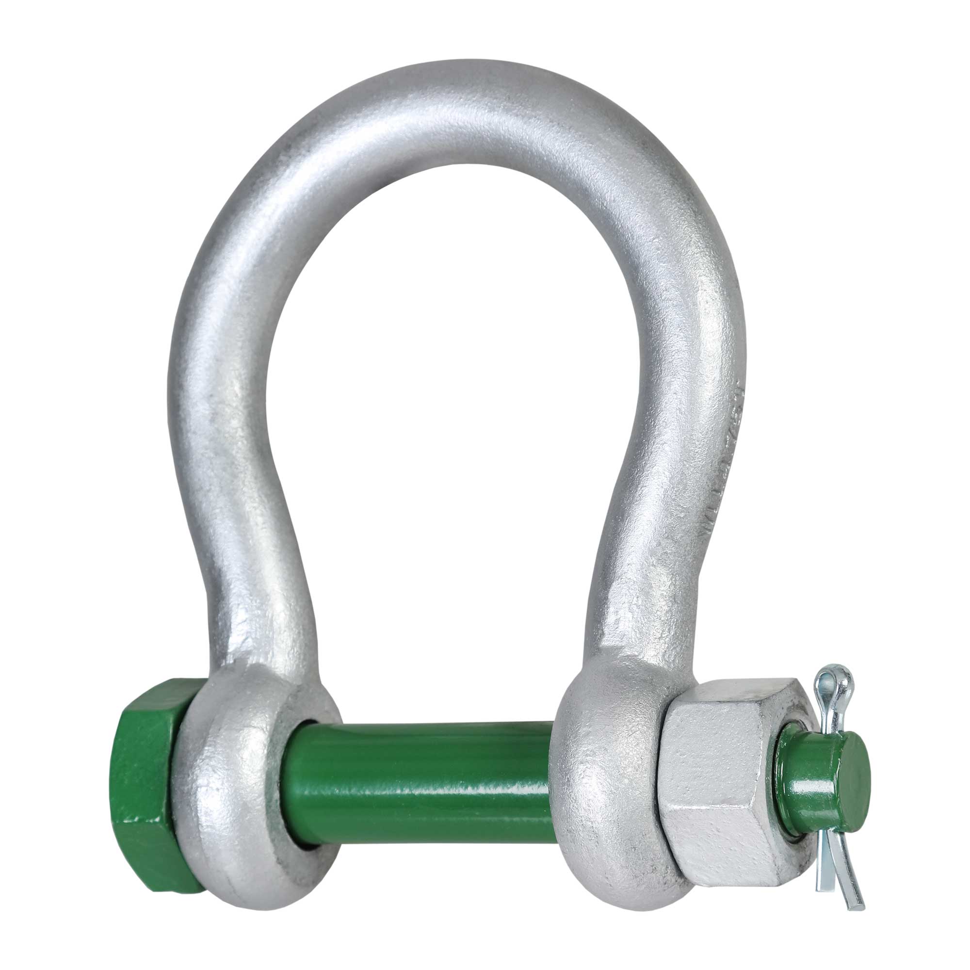 1-1/8" Van Beest Green Pin® Bolt Type Wide Mouth Towing Shackle | G-4263 - 8.5 Ton