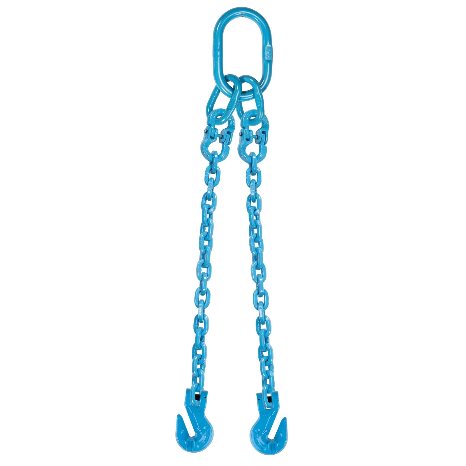 3/8" x 20' Pewag 2 Leg Chain Sling w/ Grab Hooks - Grade 120