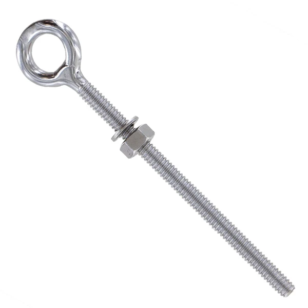 1/4" x 4" Stainless Steel Type 316 Welded Eye Bolt