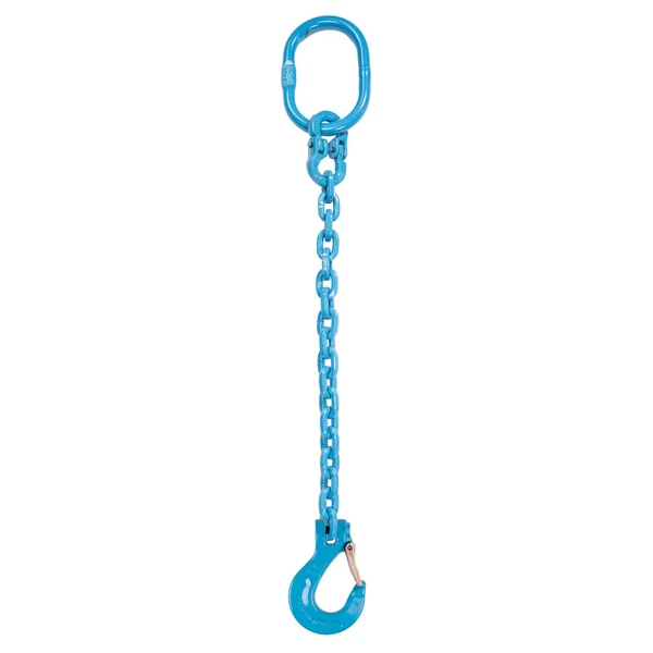 9/32" x 16' Pewag Single Leg Chain Sling w/ Sling Hook - Grade 120