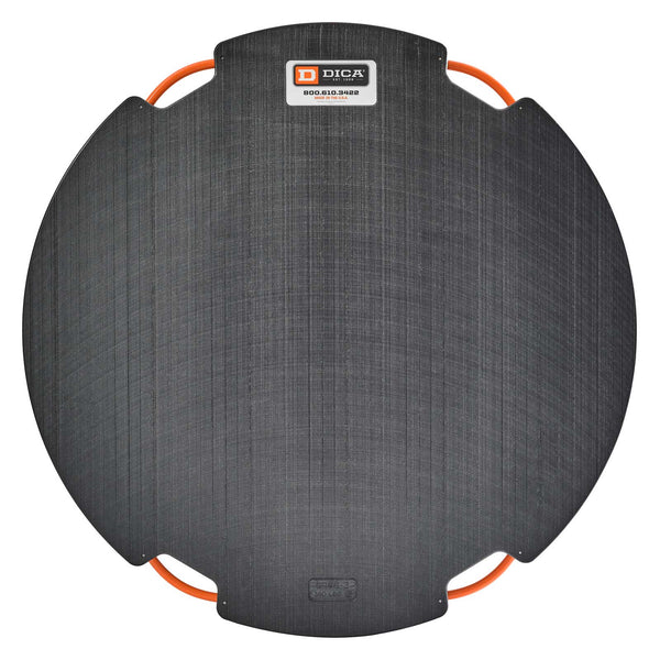 DICA SafetyTech® 48" Round Outrigger Pad | Super Duty | 3" Thick | Black