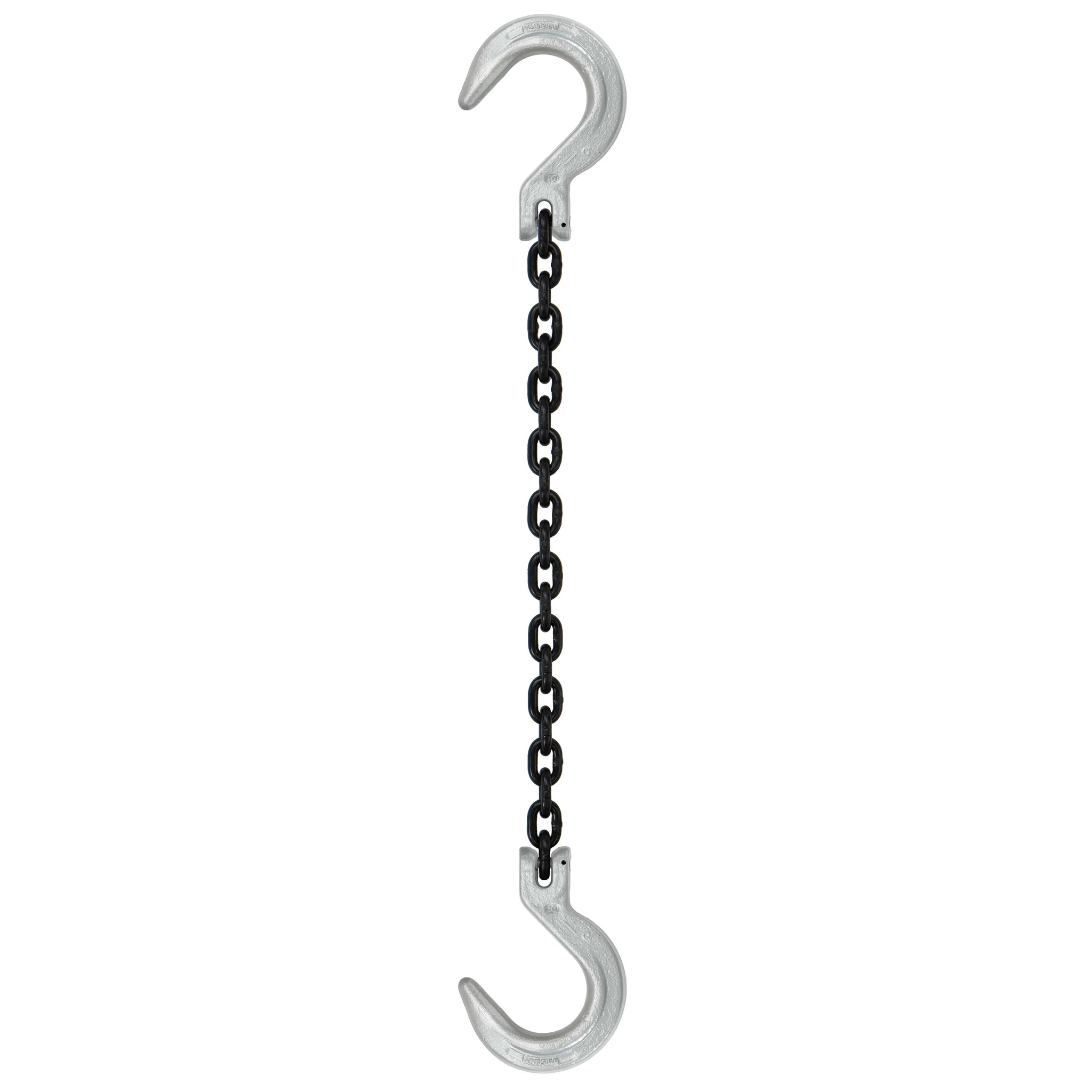 1/2" x 6' Domestic Single Leg Chain Sling with Crosby Foundry & Foundry Hooks - Grade 100