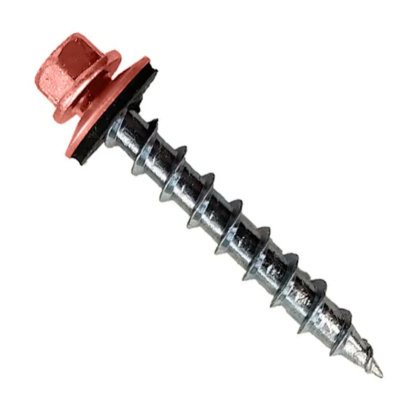 ST Fastening #12 x 1-1/2" Type 17 Woodbinder Metal Roofing Screw For OSB - Rustic Red, Pkg 250