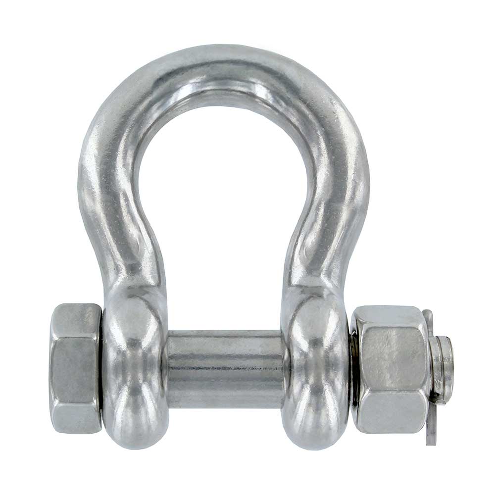 7/16" Stainless Steel Bolt Type Anchor Shackle Type 316