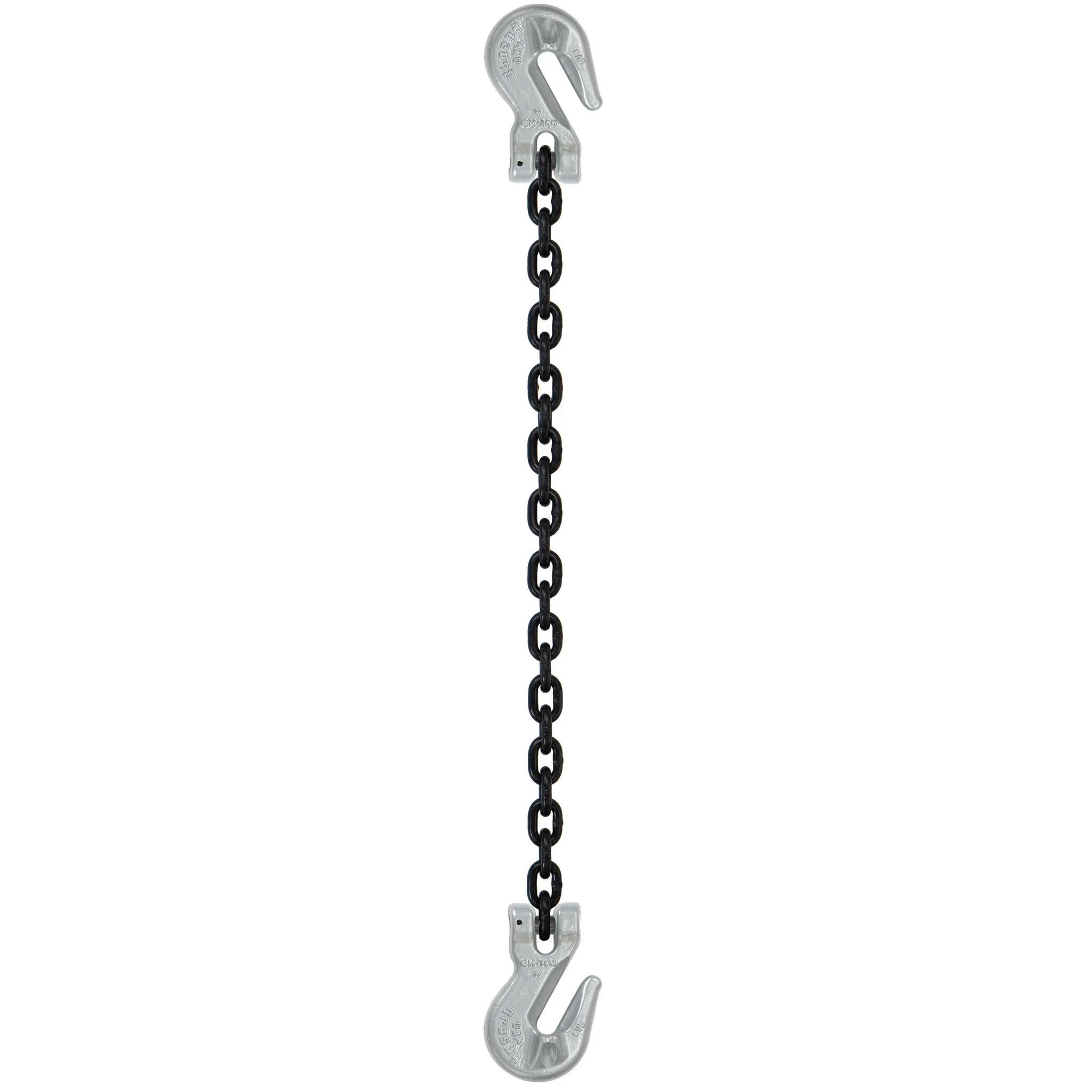 1/2" x 6' Domestic Single Leg Chain Sling with Crosby Grab & Grab Hooks - Grade 100