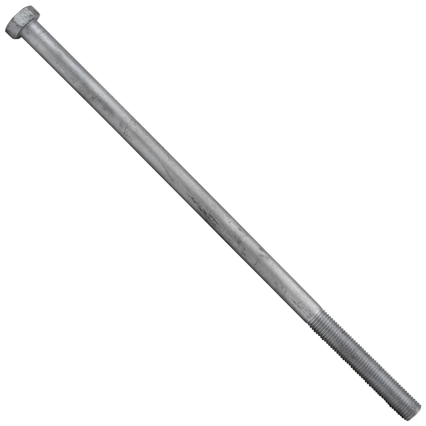 1" x 24" Conquest A307 Grade A Hex Bolt w/6" Thread - Hot Dip Galvanized