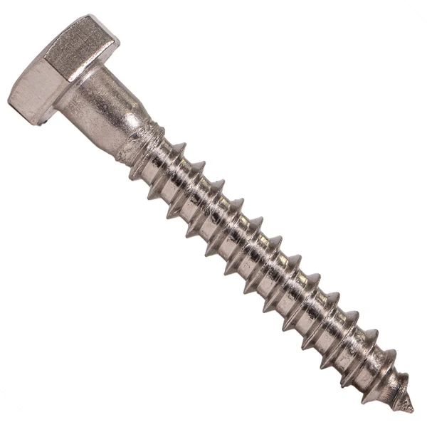 1/4" x 1-3/4" Conquest Hex Head Lag Bolt for Wood - 18-8 Stainless Steel