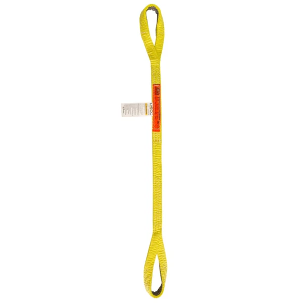 Nylon Lifting Sling - Twisted Eye & Eye | Reinforced Eyes - 1" x 10' - 4-ply