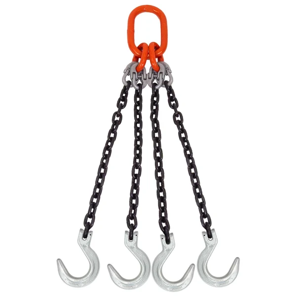 1/2" x 20' Domestic 4 Leg Chain Sling with Crosby Foundry Hooks - Grade 100