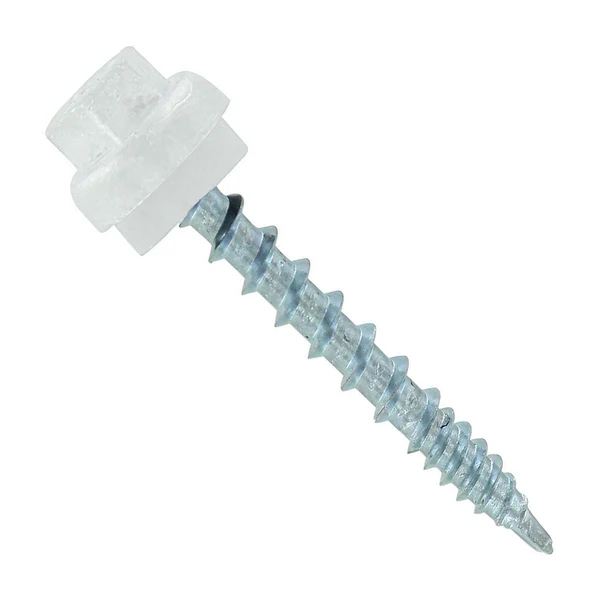 ST Fastening #10 x 1-1/2" ZXL Woodbinder Metal Roofing Screw - Bright White, Pkg 250