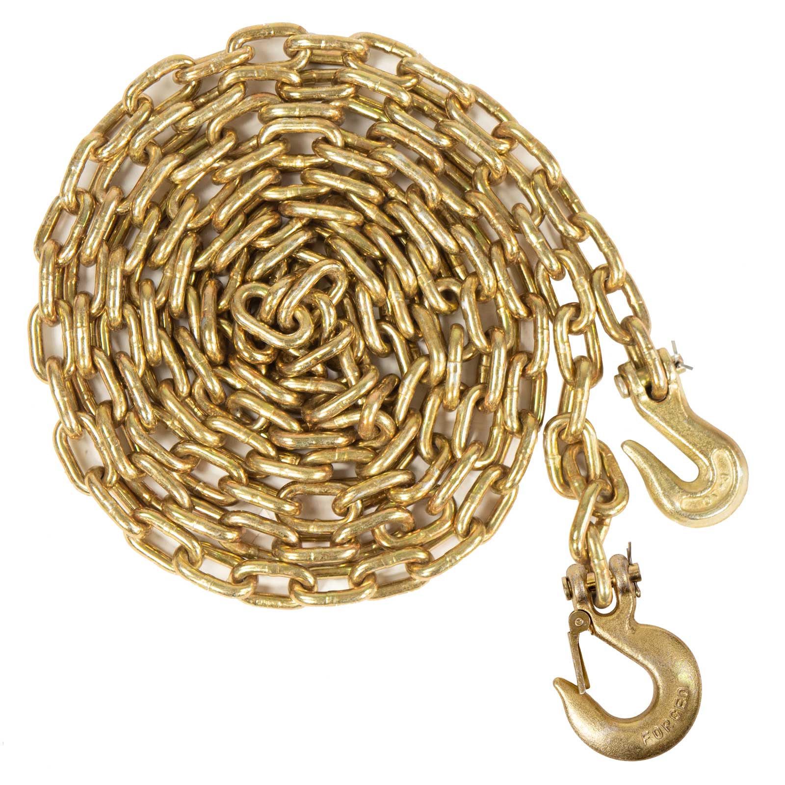 1/2" x 10' Grade 70 Transport Chain | Clevis Grab Hook & Clevis Slip Hook with Latch