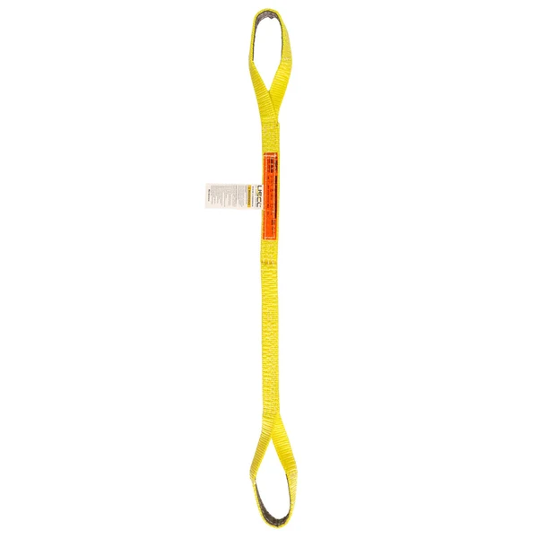 Nylon Lifting Sling - Twisted Eye & Eye | Reinforced Eyes - 1" x 4' - 2-ply