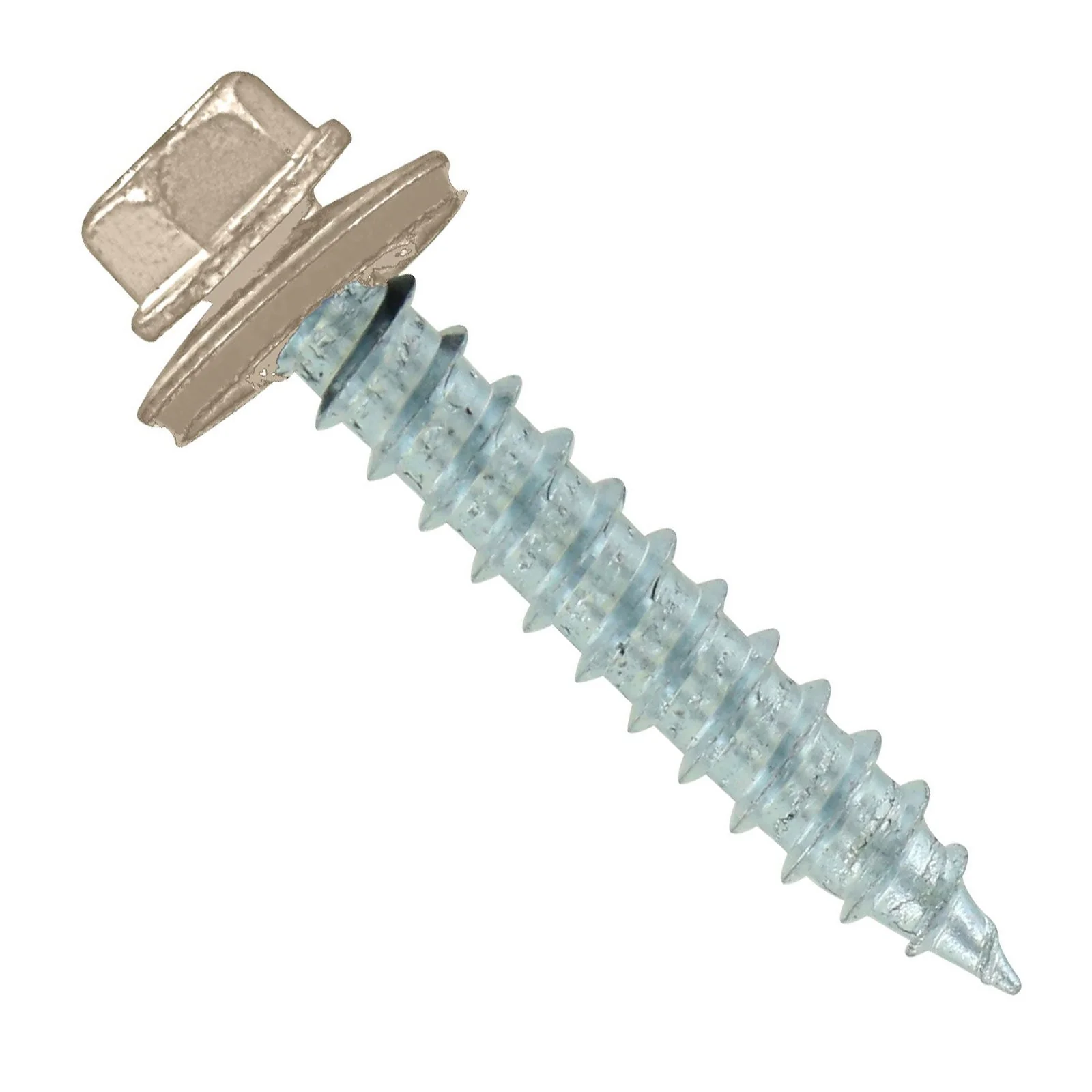 ST Fastening #14 x 1-1/2" Type 17 Woodbinder Metal Roofing Screw - Light Stone, Pkg 250