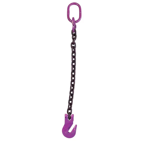 3/4" x 5' Single Leg Chain Sling w/ Grab Hook - Grade 100