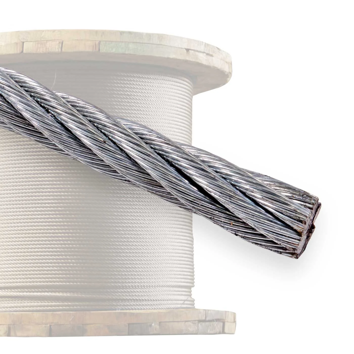 7/16" 6x19 Galvanized Wire Rope - EIPS IWRC | 2,500' Coil