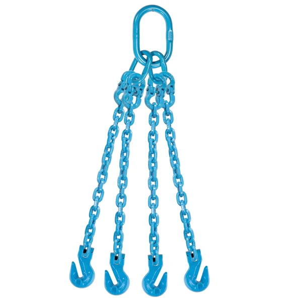 1/2" x 16' Pewag 4 Leg Chain Sling w/ Grab Hooks - Grade 120