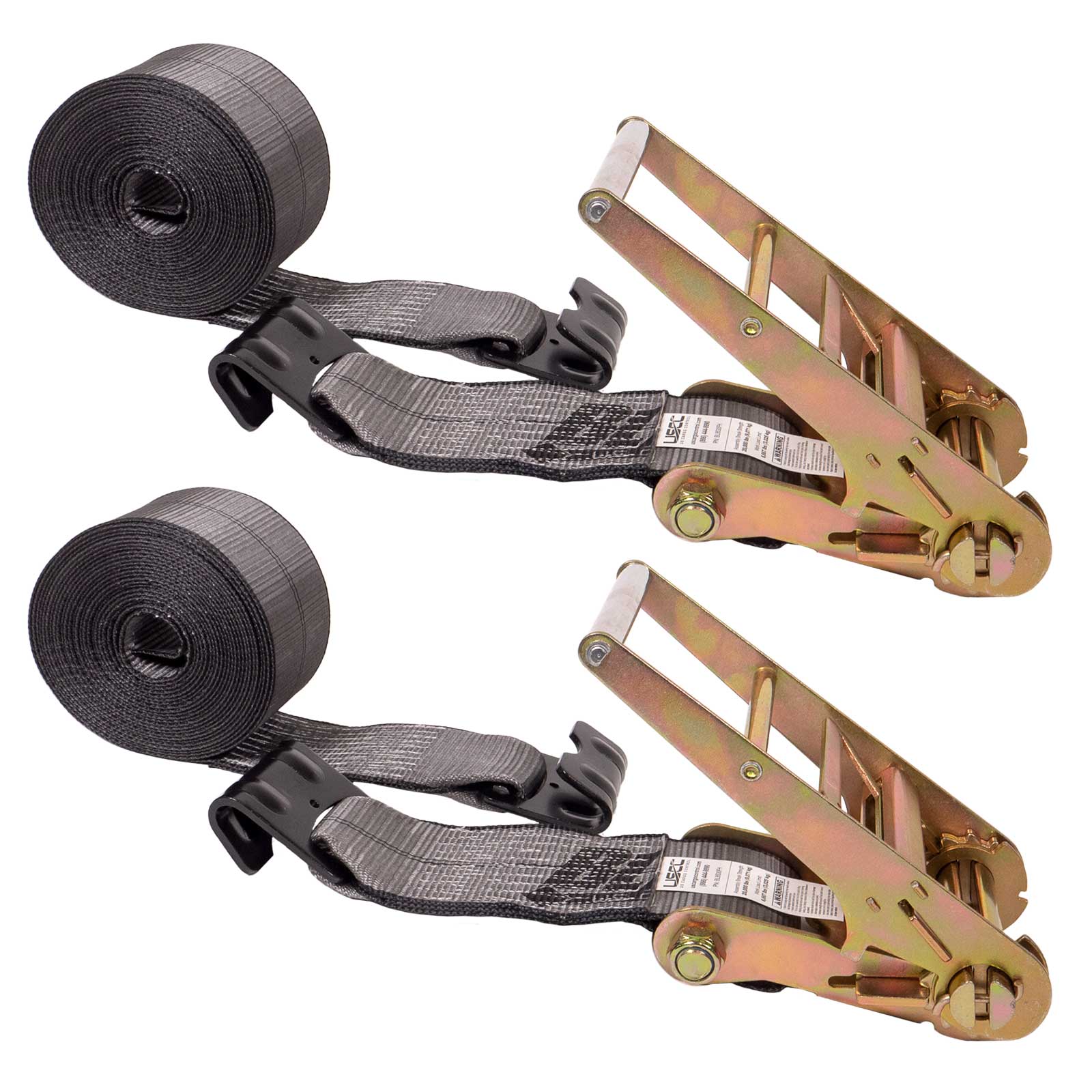 BlackLine 4" x 30' Ratchet Strap with 20,000 lb Flat Hooks | 2-Pack