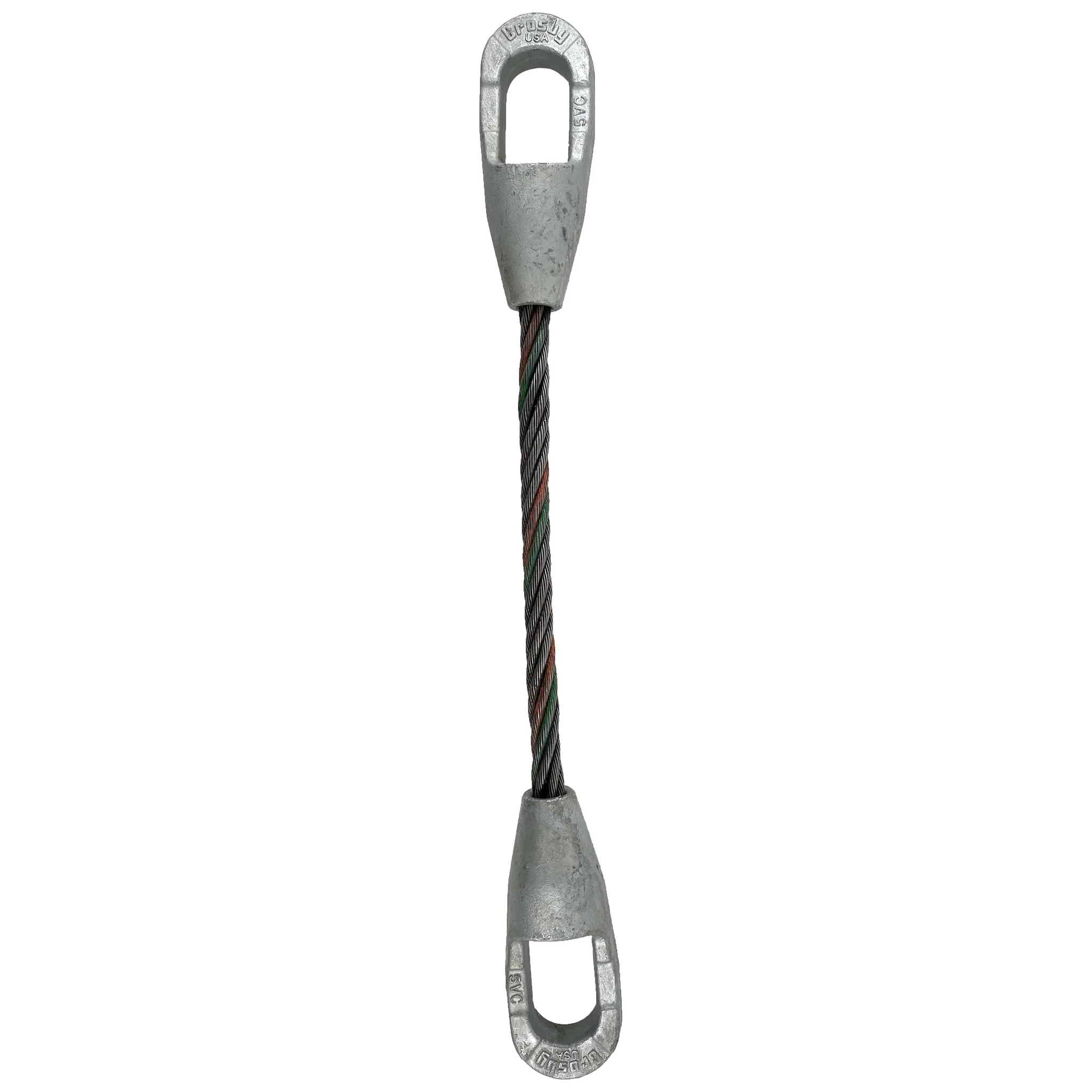 3/8" x 18' Closed and Closed Spelter Socket Wire Rope Sling