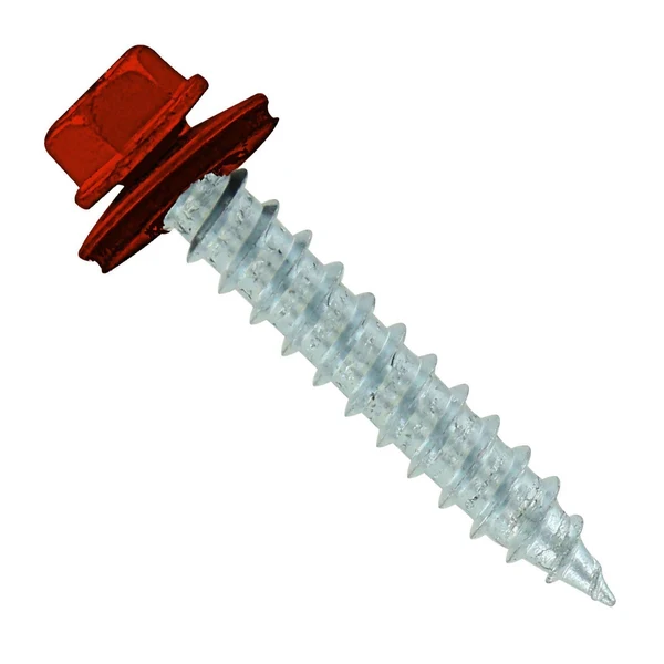 ST Fastening #14 x 1-1/2" Type 17 Woodbinder Metal Roofing Screw - Rustic Red, Pkg 250