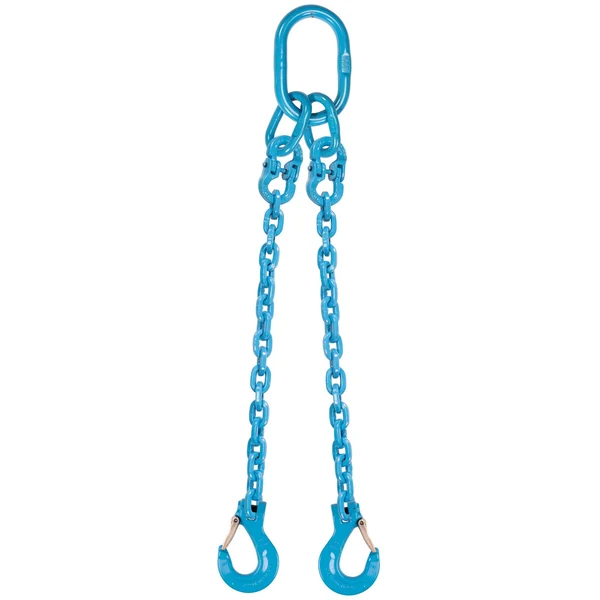1/2" x 10' Pewag 2 Leg Chain Sling w/ Sling Hooks - Grade 120