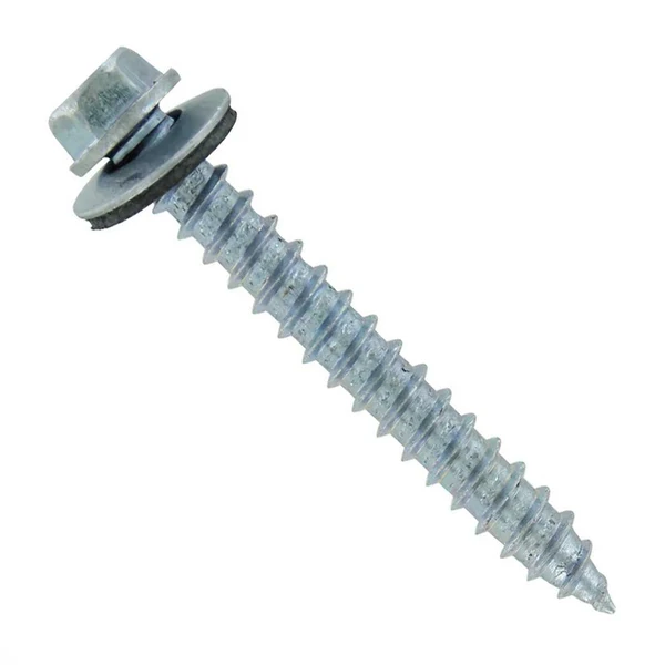 ST Fastening #14 x 2" Type 17 Woodbinder Metal Roofing Screw - Electro-Galvanized, Pkg 250