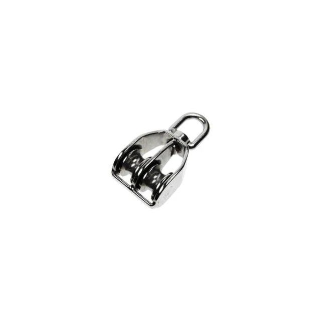 Double Swivel Eye Block w/ Brass Bushing - 304 Stainless Steel 5/16" x 1-1/4"