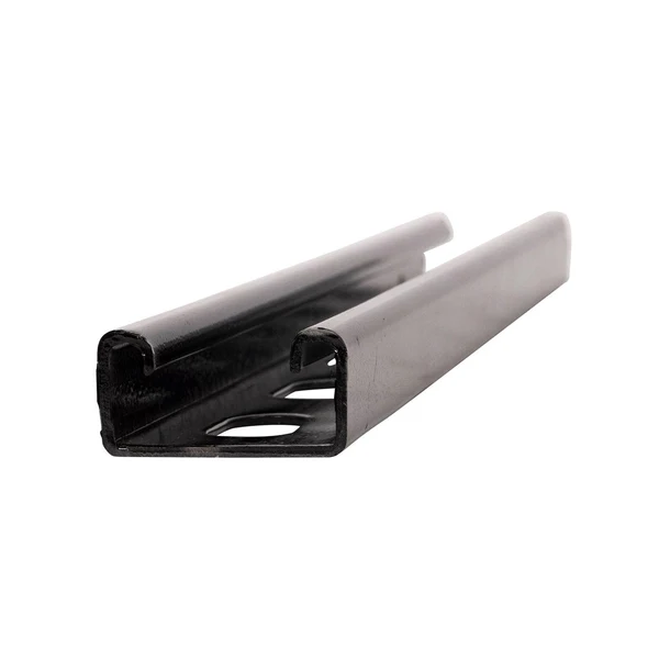 1-5/8" x 13/16" Strut Channel with Short Slots 6 ft. - Black E-Coat/Paint