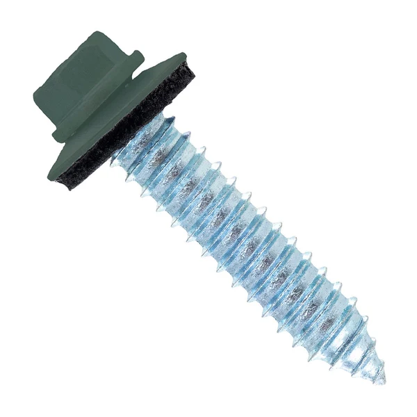 ST Fastening #17 x 1-1/4" Tapping Steelbinder Metal Roofing Screw - Forest Green - Pkg 250
